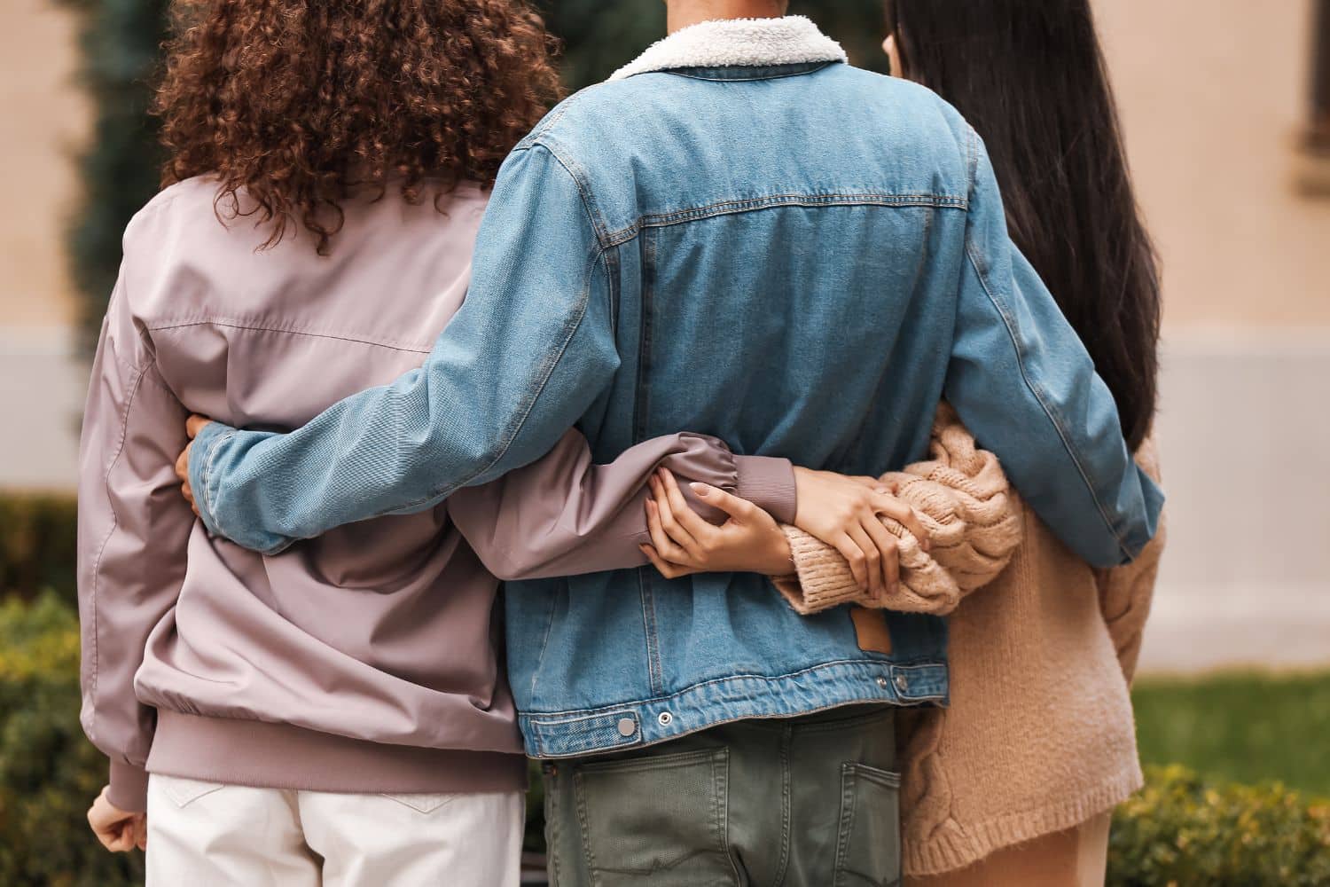 a group of people hugging